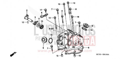 COUVERCLE DE CULASSE XR400RY de 2000